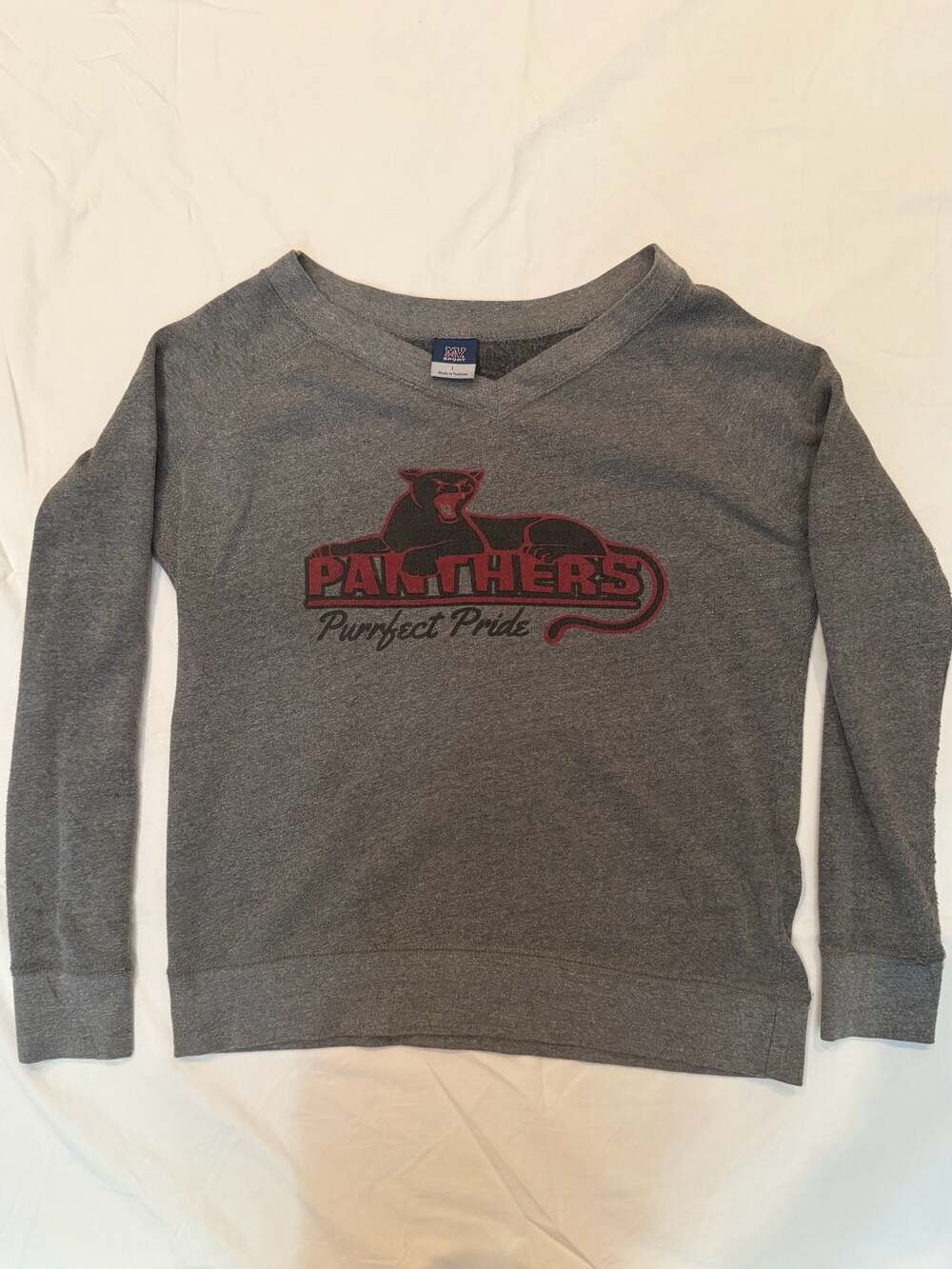 MV Sport Panthers Purrfect Pride Gray Crewneck Sweatshirt